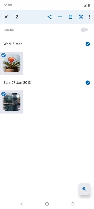 Press the share icon. Press the share icon.