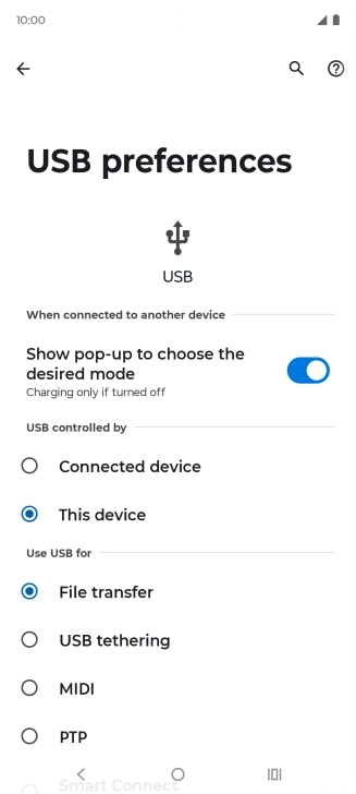 Press File transfer.
