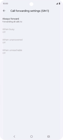 Press the required divert type.