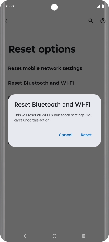 Press Reset. Press Reset.