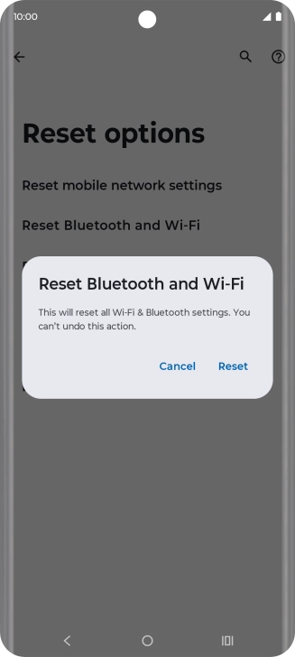 Press Reset. Press Reset.