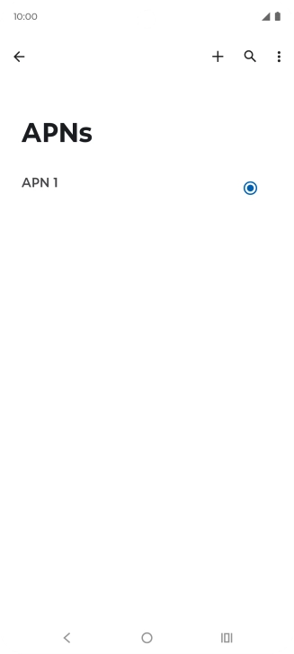 Press the new data connection icon.