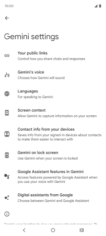 Press Digital assistants from Google.