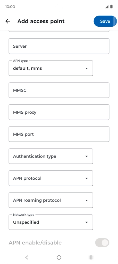 Press the drop down list next to 