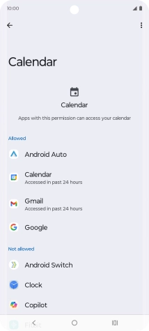 The total app activity for the selected phone function is displayed.