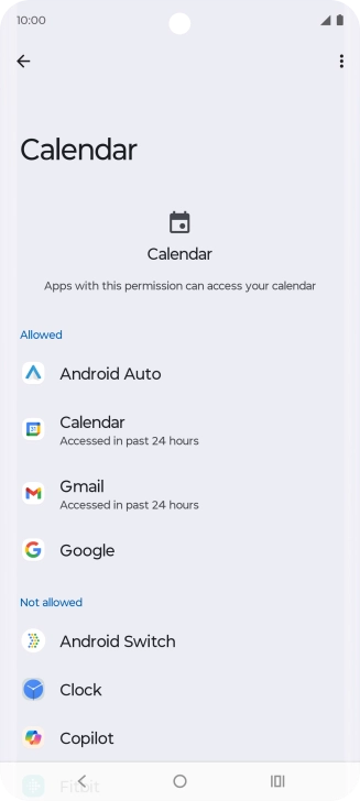 The total app activity for the selected phone function is displayed.