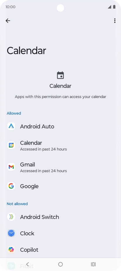 The total app activity for the selected phone function is displayed.