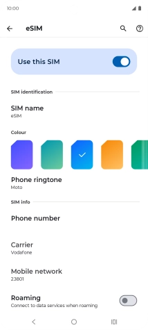Press the indicator next to 