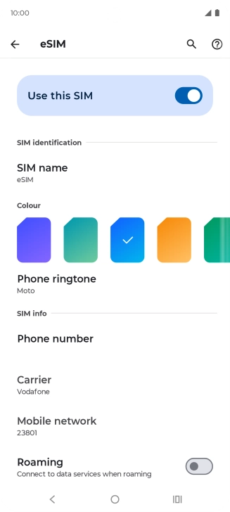 Press the indicator next to 