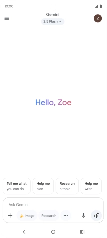 Press the profile icon.