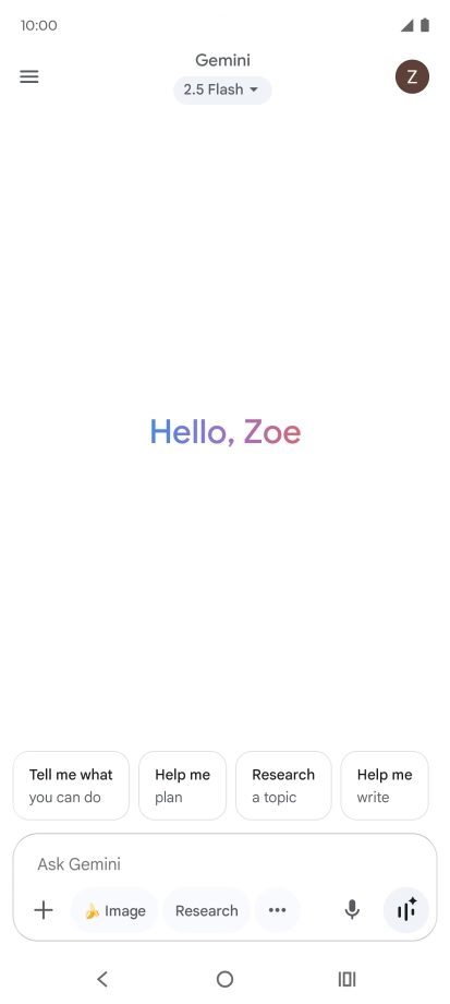 Press the profile icon.