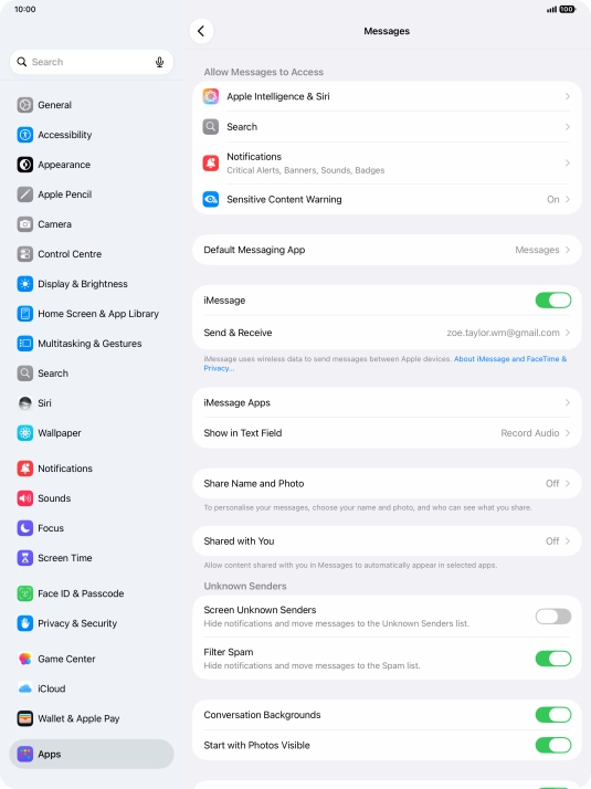 Slide your finger upwards starting from the bottom of the screen to return to the home screen.