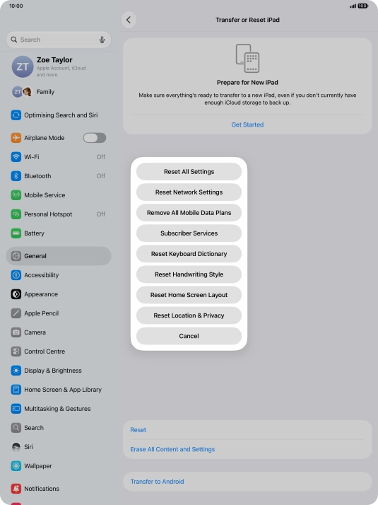 Press Reset Network Settings.