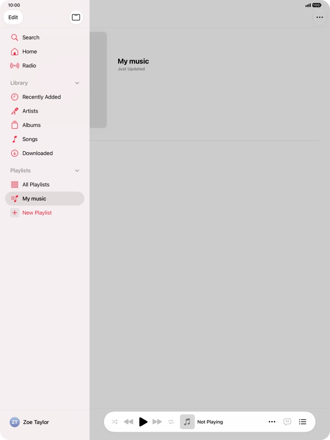 Press anywhere on the screen.
