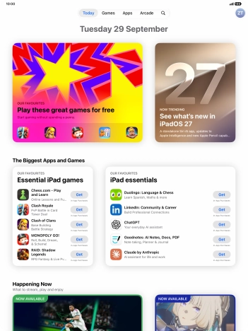 Press the search icon.