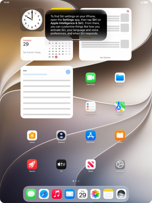 Ask questions about functions and settings on your tablet.