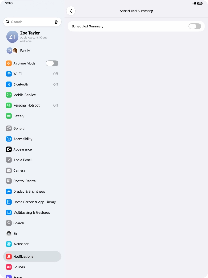 Press the indicator next to 