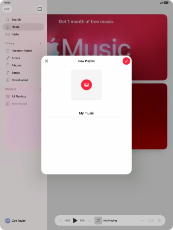 Press the confirm icon.