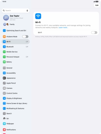 Press the indicator next to 