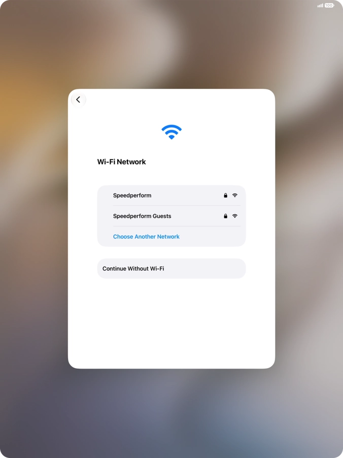 Press the required Wi-Fi network. Press the required Wi-Fi network.