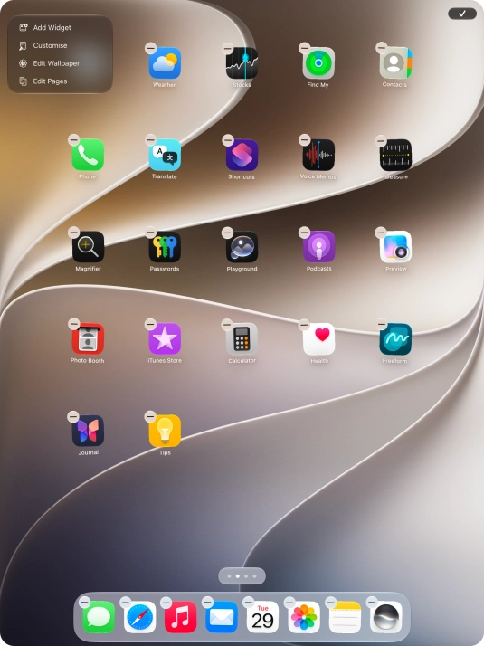 Press Add Widget.