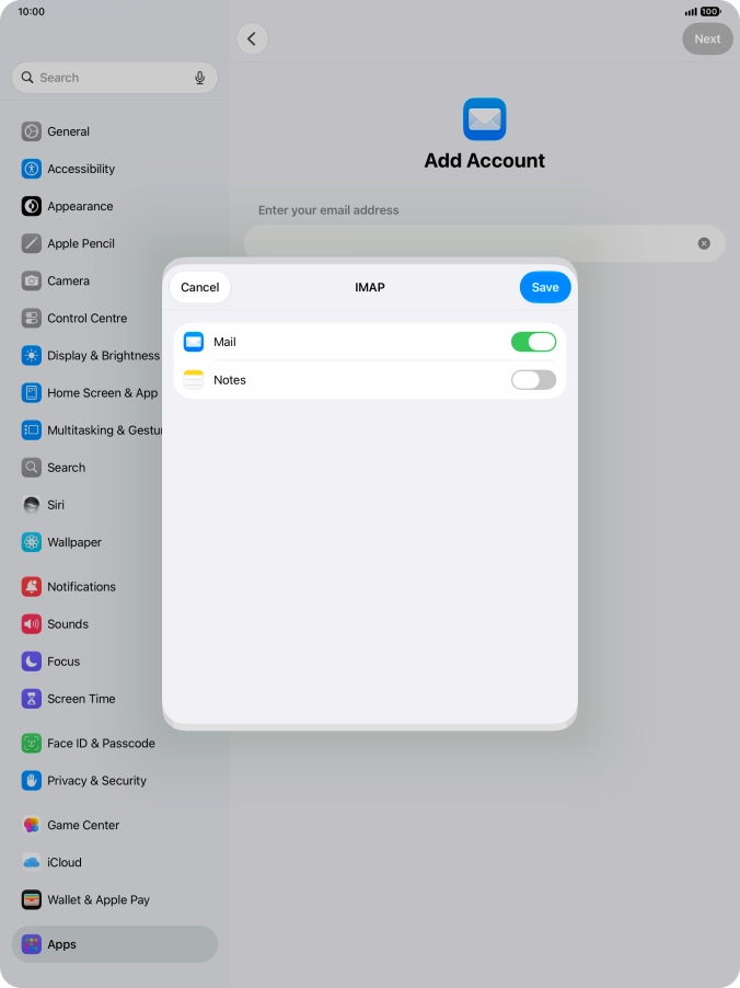 Press Save. Your email account has now been set up. To select more settings for incoming and outgoing server, proceed with the following steps.