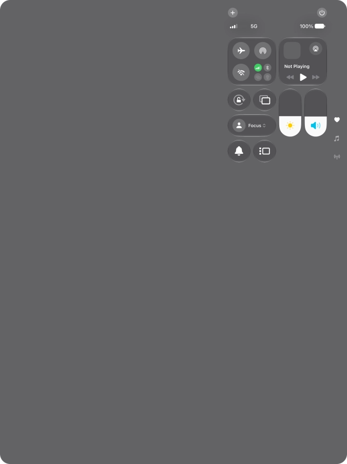 Press the sound mode icon to turn silent mode on or off.