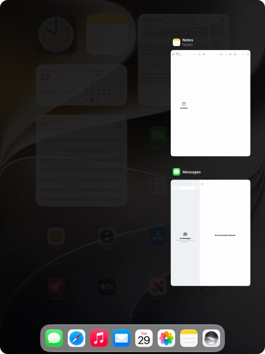 Slide upwards on the required application to end it.