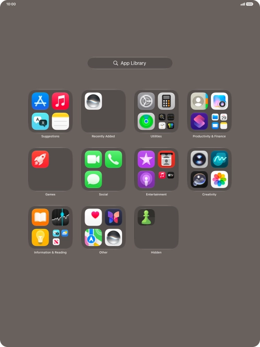 Press and hold the required app.