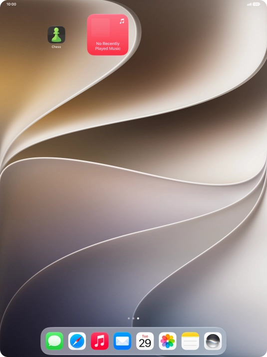 If you're using a Widget Stack: slide up or down on the stack to select the required widget.