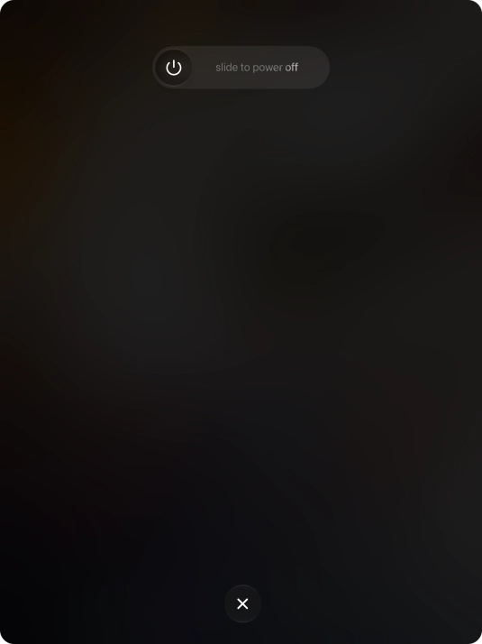 Press and drag the power off icon right.