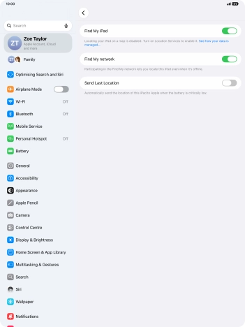 Press the indicator next to 