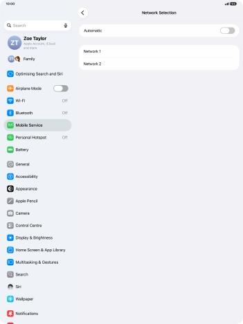If you turn off the function, press the required network. If you turn off the function, press the required network.