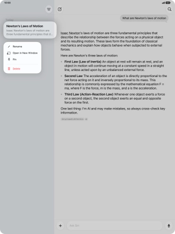 Press Rename and follow the instructions on the screen to rename the conversation.