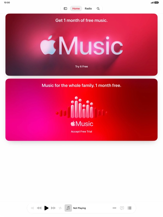 Press the iPad icon.