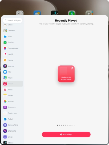 Press Add Widget.