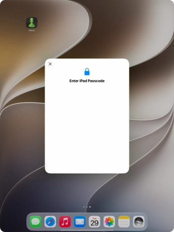 Use the lock code you created.