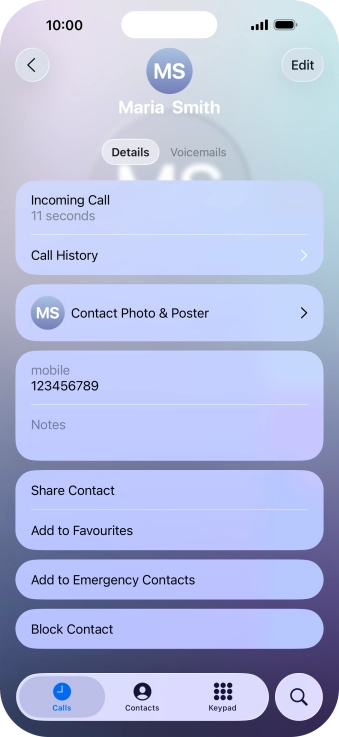 Press Block Contact.