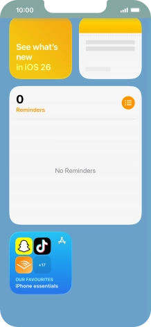 Press and hold the required widget until a pop-up menu is displayed. Press and hold the required widget until a pop-up menu is displayed.