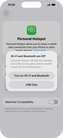 If Wi-Fi is turned off, press Turn on Wi-Fi and Bluetooth.