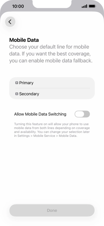 Press the required price plan. Press the required price plan.
