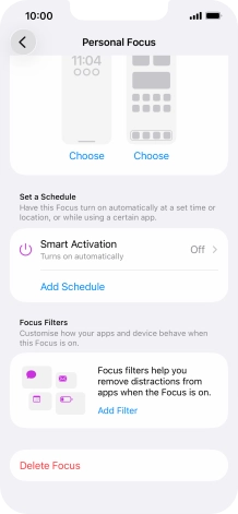 Press the required screen type and follow the instructions on the screen to select the required settings.