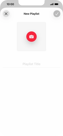 Press the text input field and key in a name for the playlist.