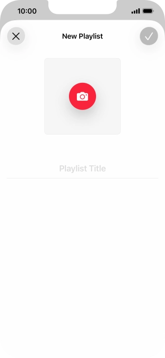 Press the text input field and key in a name for the playlist.