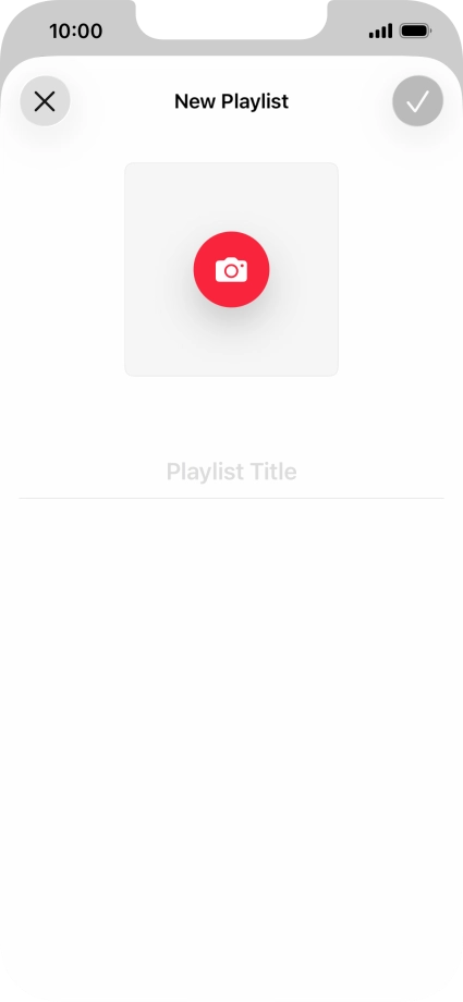 Press the text input field and key in a name for the playlist.