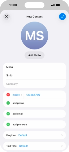 Press the confirm icon. Press the confirm icon.