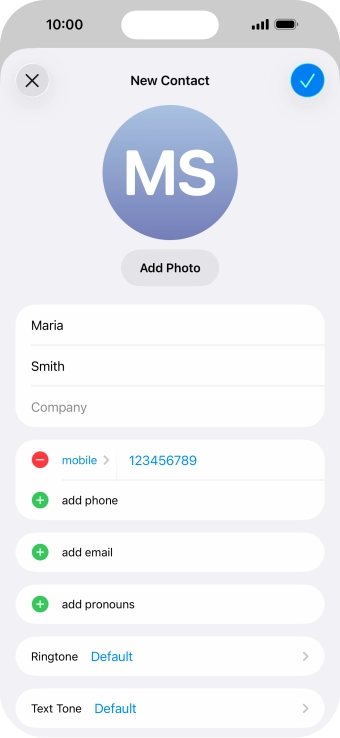 Press the confirm icon. Press the confirm icon.