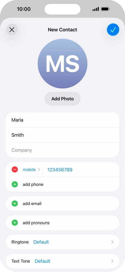 Press the confirm icon. Press the confirm icon.