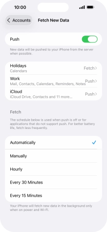 Press the indicator next to 