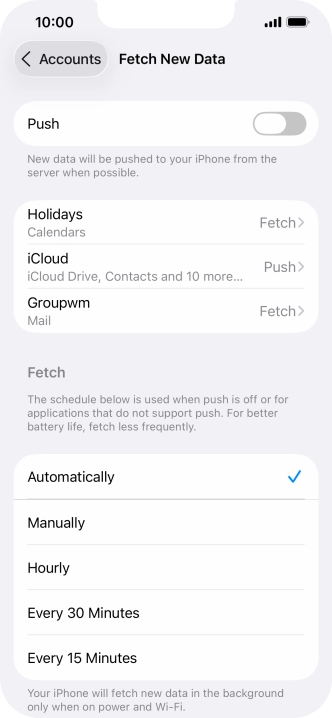 If you turn off the function, press the required setting. If you turn off the function, press the required setting.